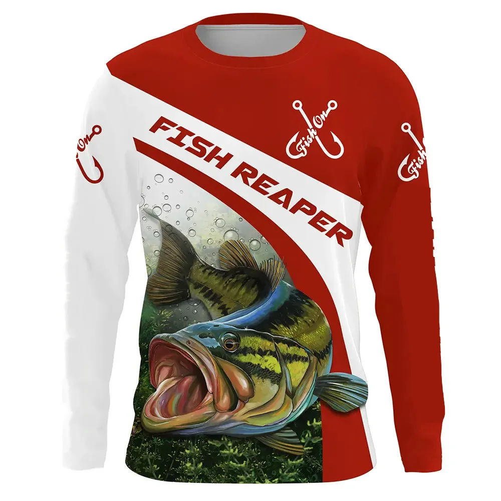 Catch Fish 3d Print Summer Men/Women Round Neck T-shirt Casual Long Sleeve Oversized Fashion Tops Trend Pullover Men Clothing - Image 2